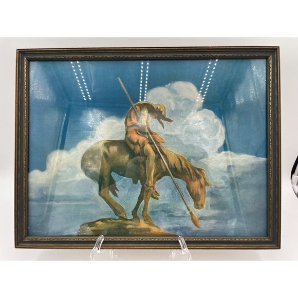 Framed Print Of "End Of The Trail" By James Earle Fraser Art Deco Style - Picture 1 of 7
